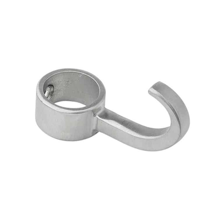 Kledinghaak voor buis 28 mm RVS-316 mat geslepen main product photo