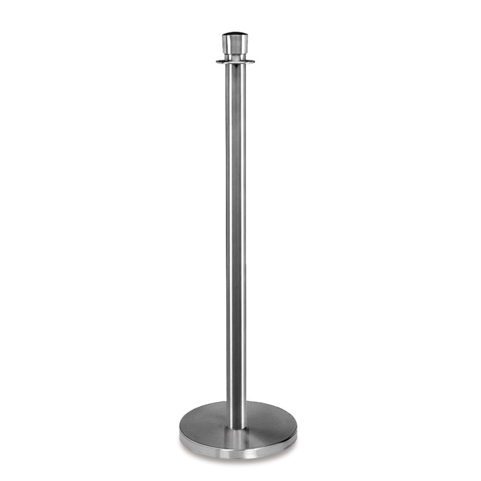 Podiumstandaard Antonetta met vlakke voet en vlakke eindknop RVS-304 mat geslepen main product photo