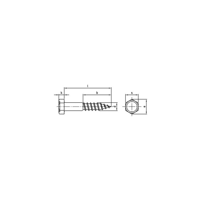 Zeskant houtdraadbout 10 x 60 mm DIN 571 RVS A2-50 SW17 (100 stuks) main product photo