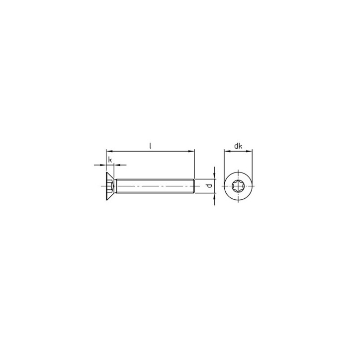 Verzonken schroef M6 x 14 mm ISO 10642 RVS A2-50 TX30 (200 stuks) main product photo