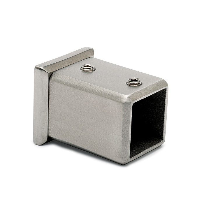 Muur flens 90° voor vierkant buis 20 x 20 mm Erni RVS-304 mat geslepen main product photo