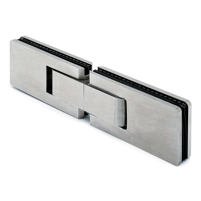 Glasdeurscharnier, verstelbaar Genie glas/glas 180° RVS-304 mat geslepen main product photo