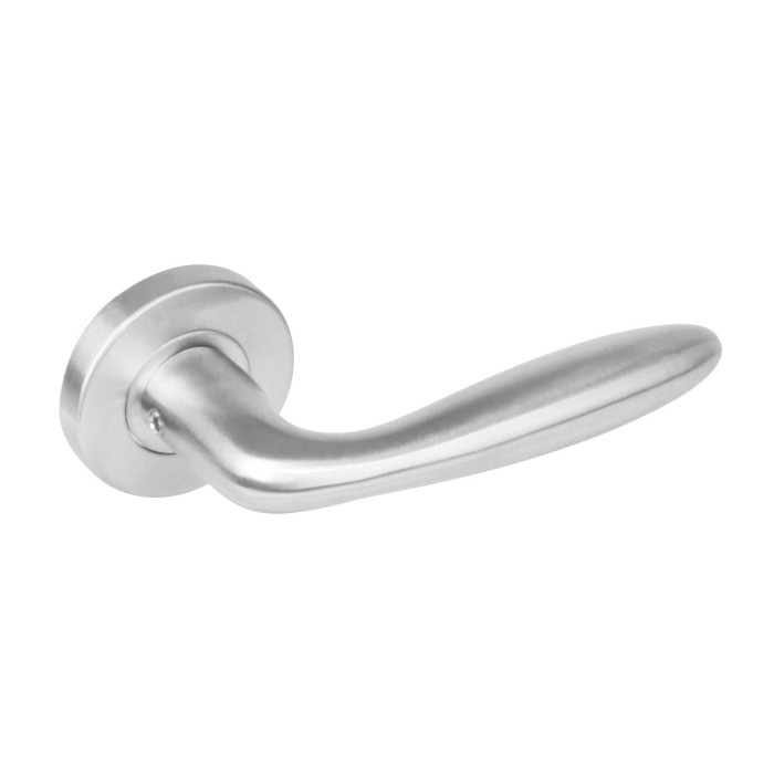 Intersteel Deurkruk Jupiter op rozet met 7 mm nok rvs geborsteld main product photo