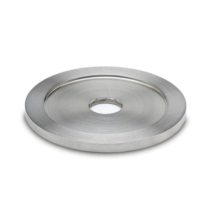 Rozet met boring 10 mm Eolia voor buis Ø 38,1 mm RVS-304 mat geslepen main product photo
