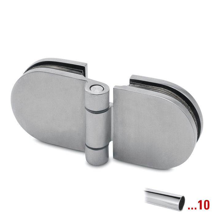 Glasdeurscharnier Aksun glas/glas RVS-304 glanzend gepolijst main product photo