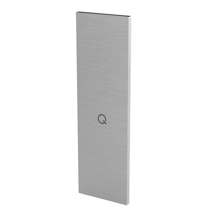 Eindkap Easy Glass Strong zijmontage voor trapopgang links 265 x 105 mm model 8633 aluminium (geanodiseerd) main product photo