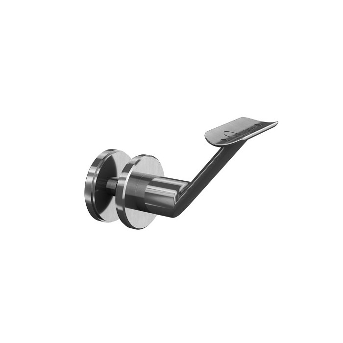 Leuninghouder voor glasmontage vlak RVS-316 mat geslepen model main product photo