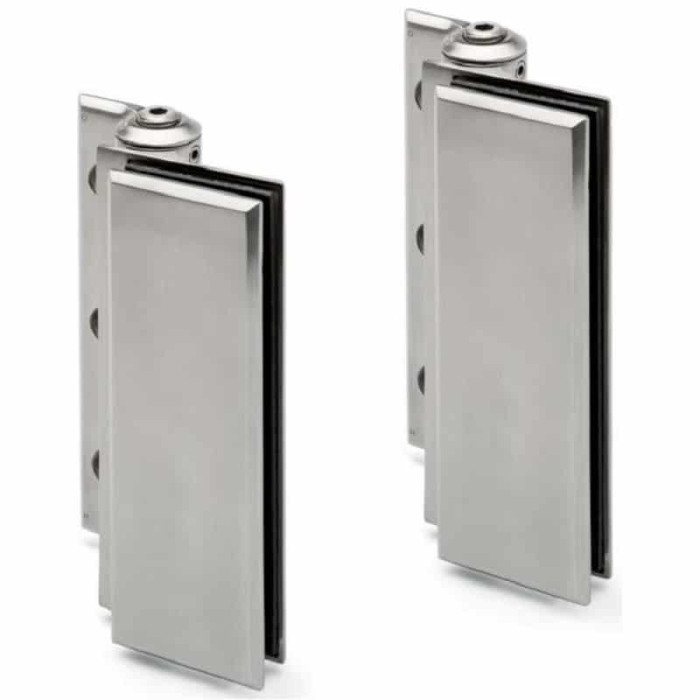 Glasdeurscharnier set voor glasdikte 8 - 12,76 mm RVS-304 mat geslepen model 1501 main product photo