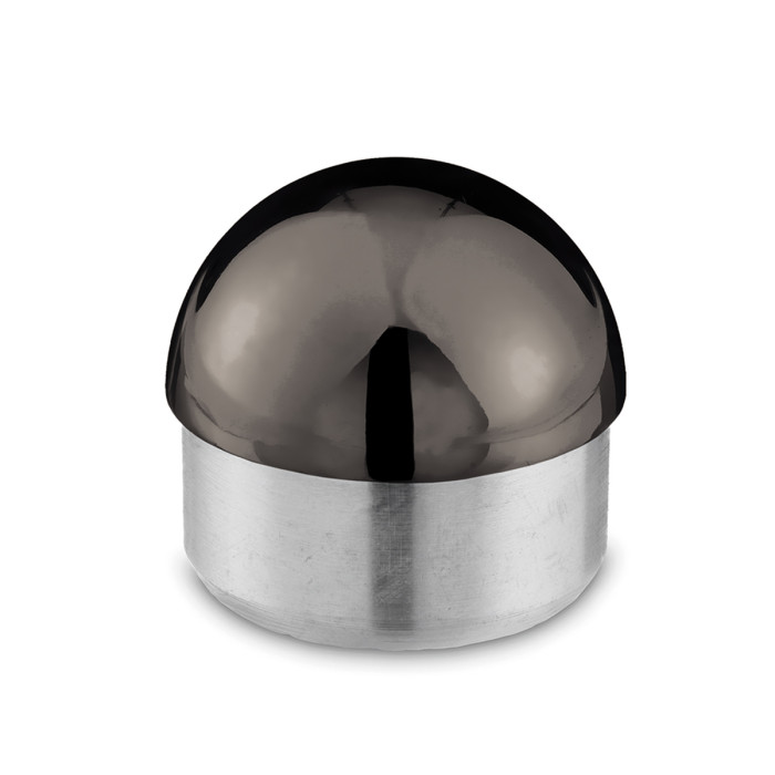 Halfronde eindstop Callan voor buis Ø 38,1 mm zamak zwart main product photo
