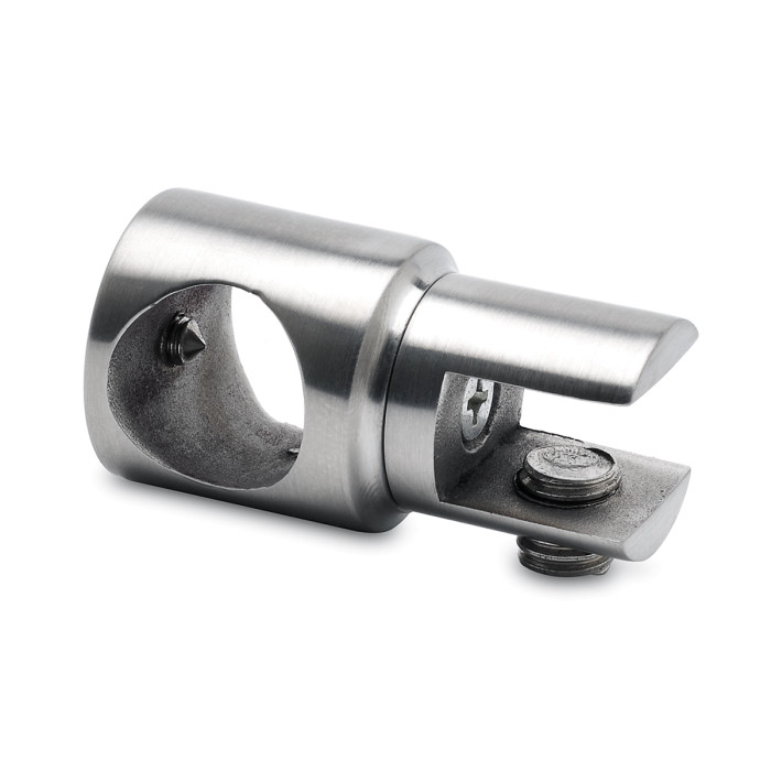 Glashouder open voor buis Ø 19,0 mm Chenna zamak RVS look main product photo