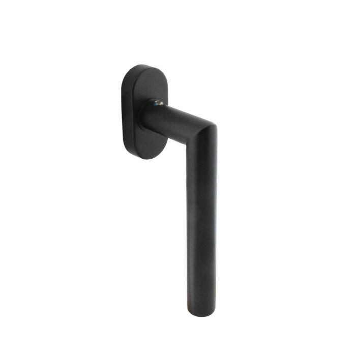 Intersteel Raamkruk Jura op ovale rozet zwart RVS-304 main product photo