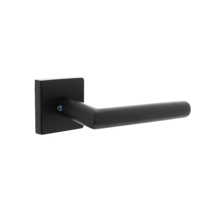 Intersteel Deurkruk Jura op vierkante massieve rozet 53x53x10 mm rvs zwart achterdeurbeslag main product photo