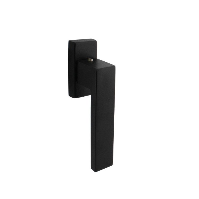 Intersteel Raamkruk Amsterdam op rechthoekige rozet zwart RVS-304 main product photo