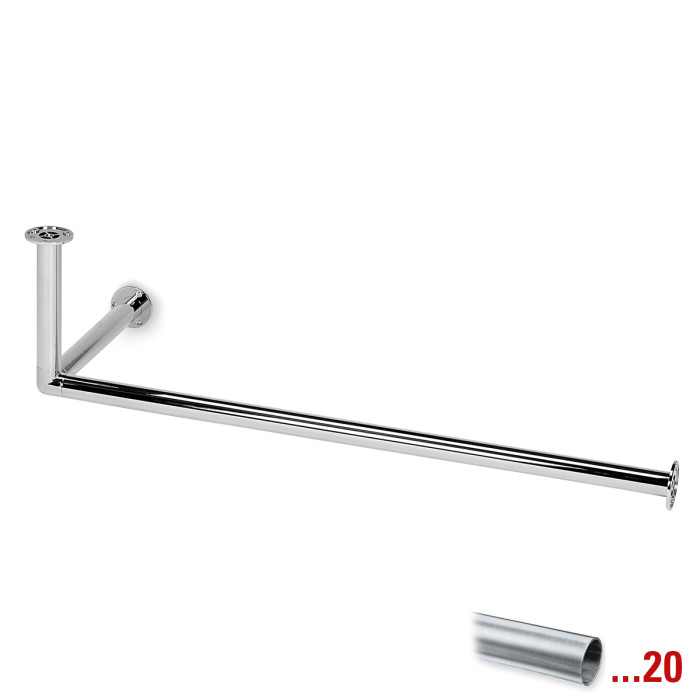 Kapstok, Ø 25,4 mm, model 730 RVS-Look (Zamak) main product photo