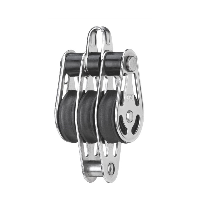 Sprenger katrol met glijlager drie wielen hanger en hondsvot RVS-304 / Kunststof main product photo