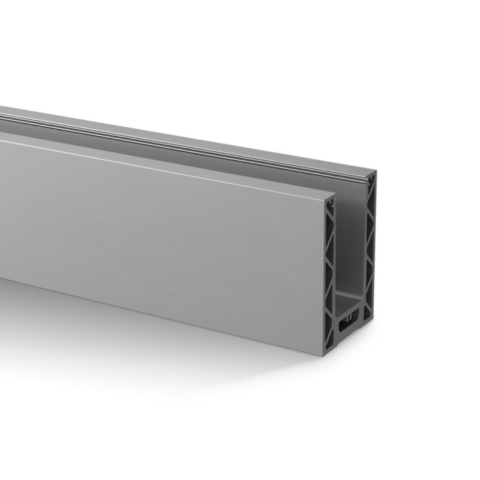 Easy Glass Strong vloerprofiel topmontage lengte 2500 mm model 8610 aluminium (geanodiseerd) main product photo