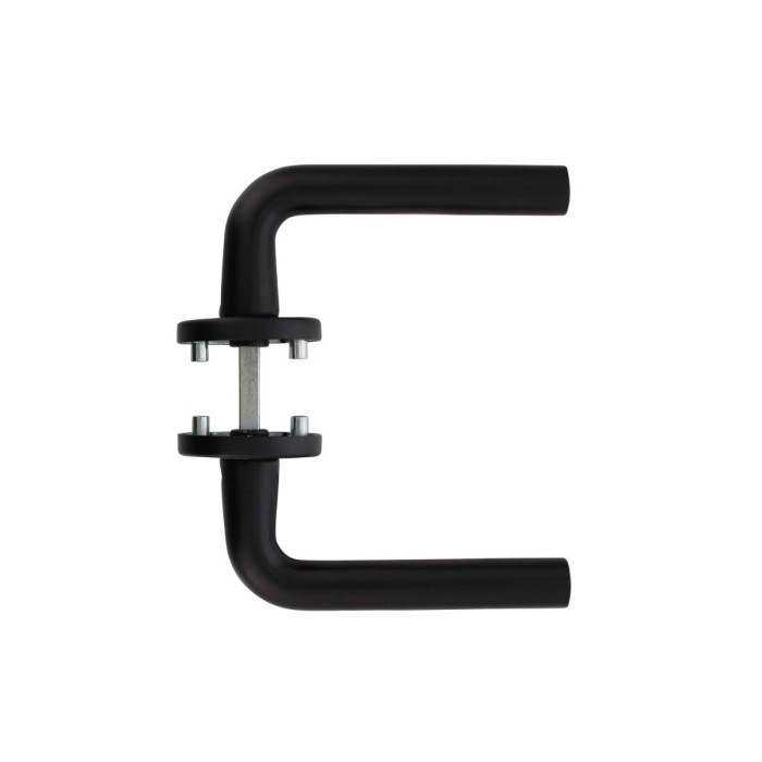 Intersteel Deurkruk Recht op ronde rozet ˜55x8 mm aluminium zwart main product photo