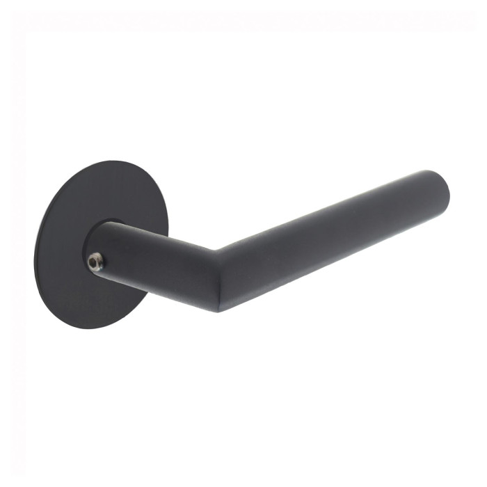 Intersteel Deurkruk Jura met zelfklevend rozet mat zwart RVS-304 main product photo
