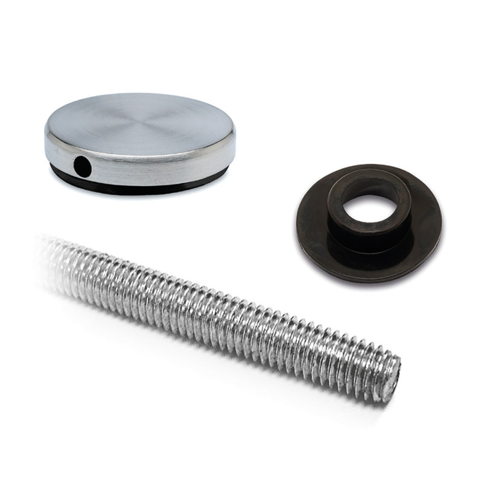 Montageset voor enkelzijdige deurgrepen Bellissa Ø 25,4 mm RVS-304 mat geslepen main product photo