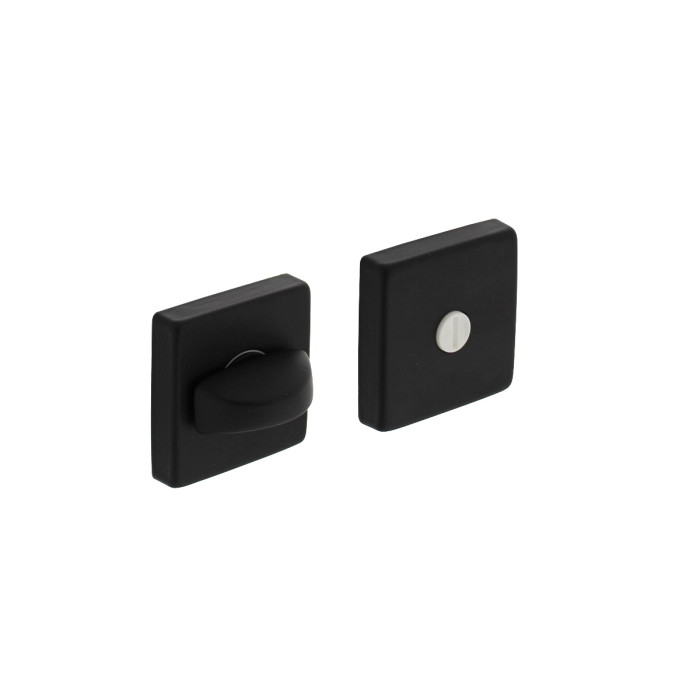 Intersteel Rozet toilet-/badkamersluiting 50x50x10 mm aluminium zwart main product photo