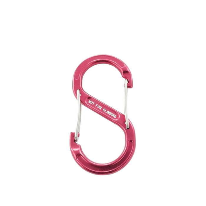 Dubbele snapsluiting 60 mm aluminium rood main product photo