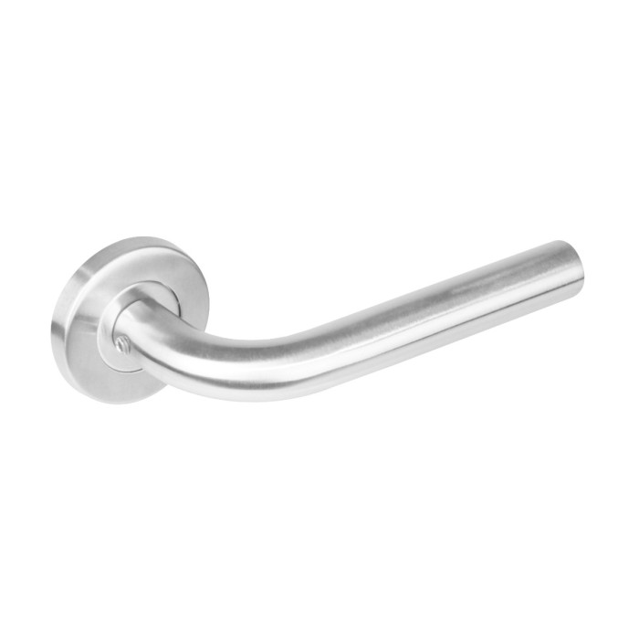 Intersteel Deurkruk Recht op rozet met 7 mm nok rvs geborsteld main product photo