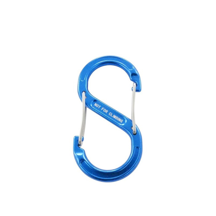 Dubbele snapsluiting 60 mm aluminium blauw main product photo