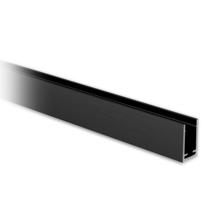Aluminium U-profiel 40 x 25 x 40 mm zwart gecoat main product photo