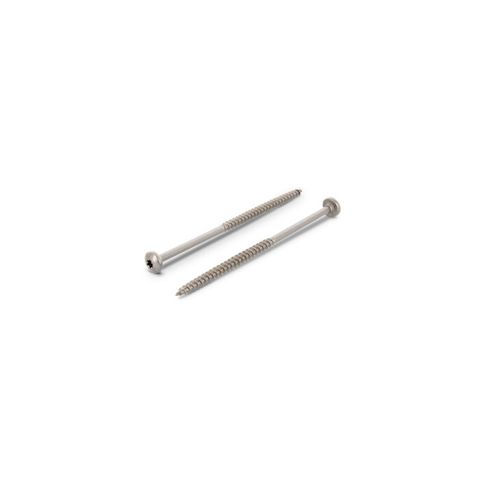 Houtbouwschroef rondkop 5,0 x 90/54 mm Art. 9045 RVS A2-50 TX25 (100 stuks) main product photo