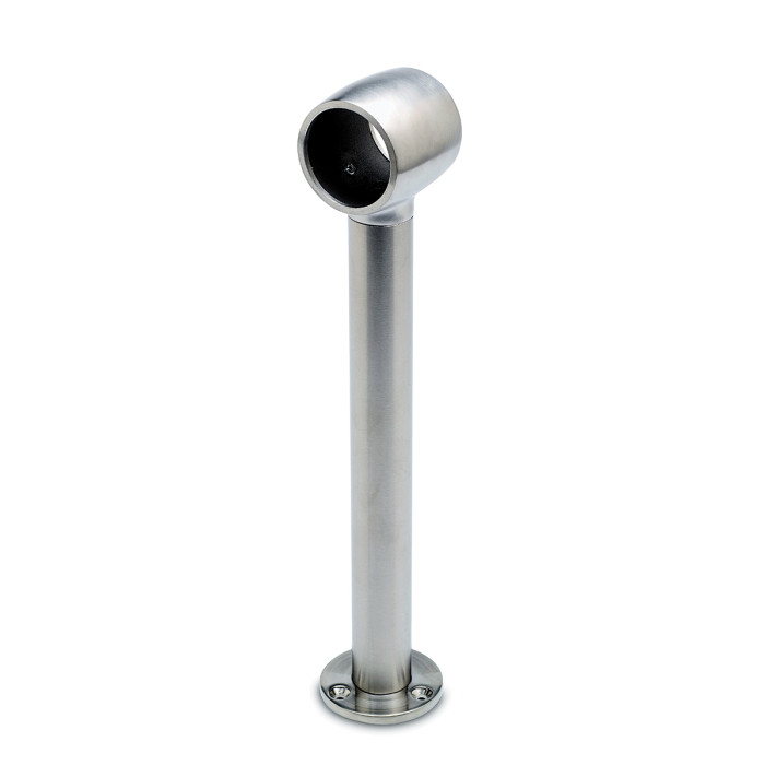 Voetsteun Meg voor buis Ø 25,4 mm zamak RVS look main product photo
