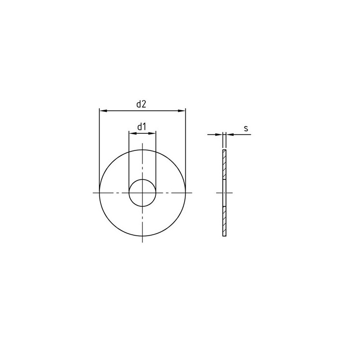 Carrosseriering 12 x 4,3 x 1 mm Art. 9054 RVS A2 (500 stuks) main product photo