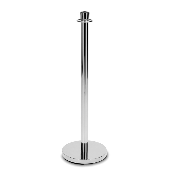 Podiumstandaard Antonetta met vlakke voet en vlakke eindknop RVS-304 glanzend gepolijst main product photo