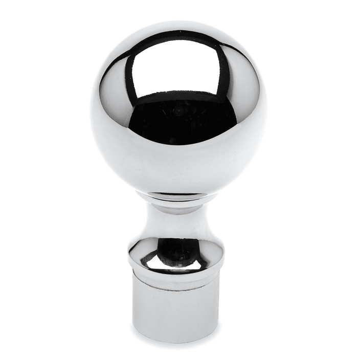 Eindbol Loranna voor buis Ø 38,1 mm zamak chroom look main product photo