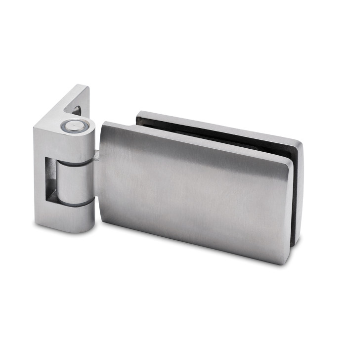 Glasdeurscharnier Helena glas/wand RVS-304 mat geslepen main product photo