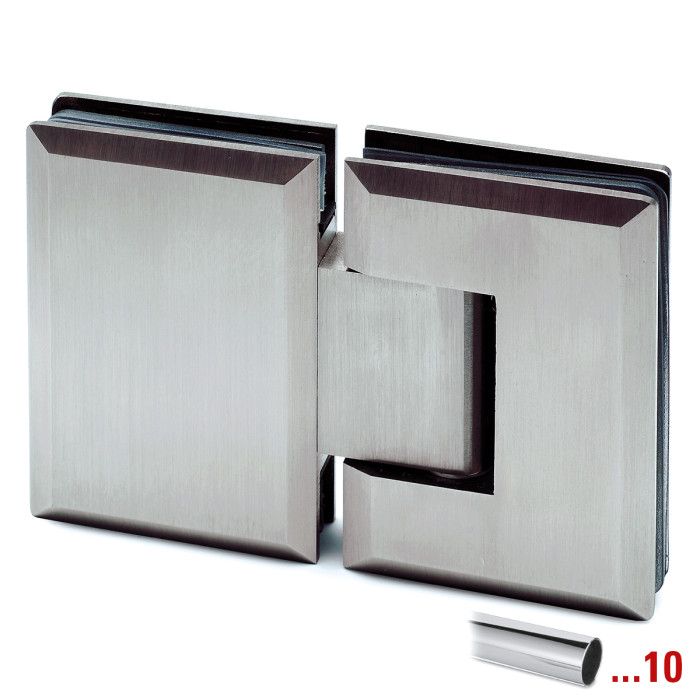 Glasdeurscharnier Akasha glas/glas RVS-304 glanzend gepolijst main product photo