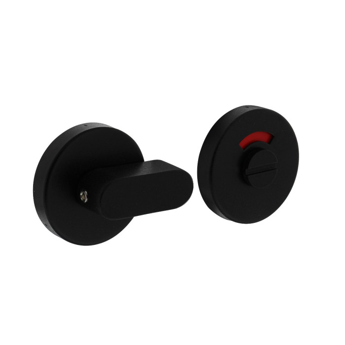 Intersteel Rozet toilet-/badkamersluiting comfortknop rond verdekt rvs mat zwart main product photo