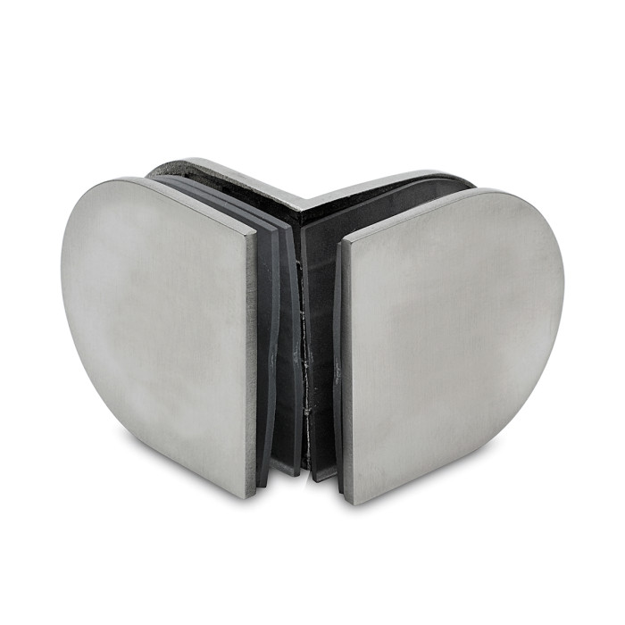 Hoekverbinder 90° Deanne glas/glas RVS-304 mat geslepen main product photo