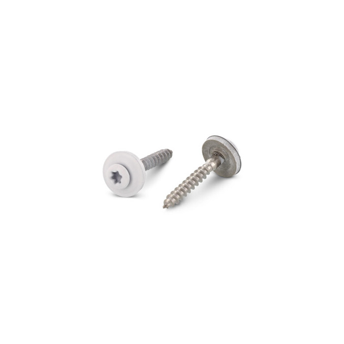Spenglerschroef 4,5 x 20 mm RAL 9010 Art. 9087 RVS A2-50 TX20 (200 stuks) main product photo