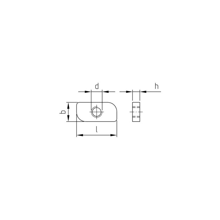 Plaat met schroefgat M6 Art. 9297 RVS A2-70 (500 stuks) main product photo