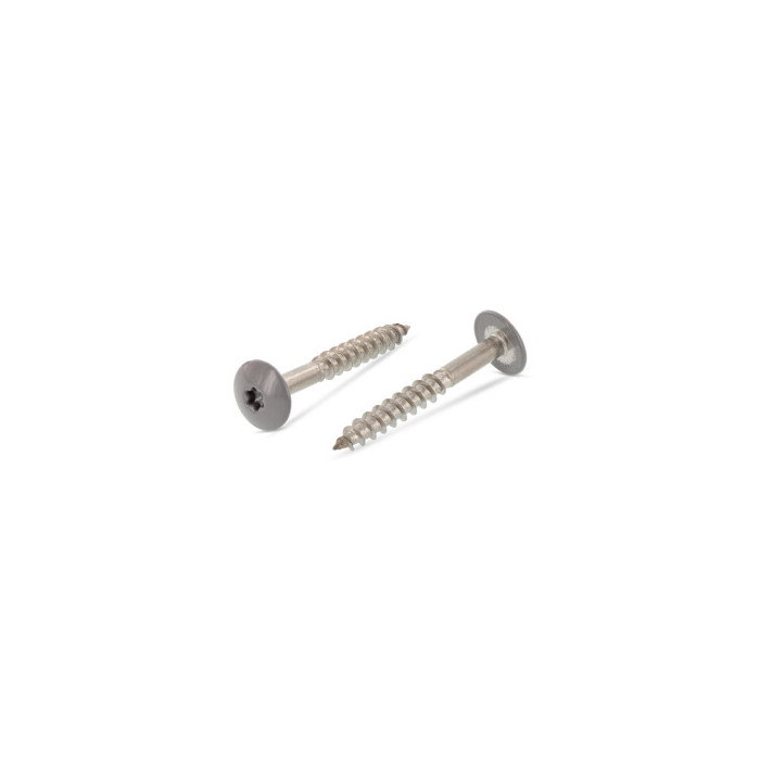 Trespo houtschroef plat-ronde kop 5,5 x 25 mm RAL 7037 Art. 9086 RVS A4-50 TX20 (100 stuks) main product photo