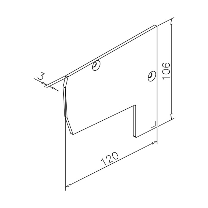Eindkap rechts voor wandklemprofiel Faria / Farida Fee aluminium main product photo