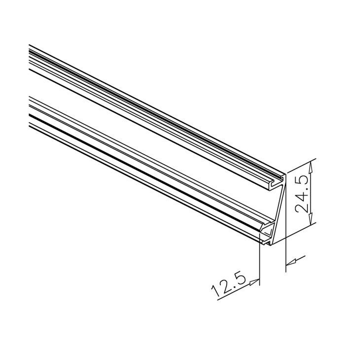 Onderste afdekprofiel voor wandklemprofiel Faria / Farida Fea aluminium main product photo