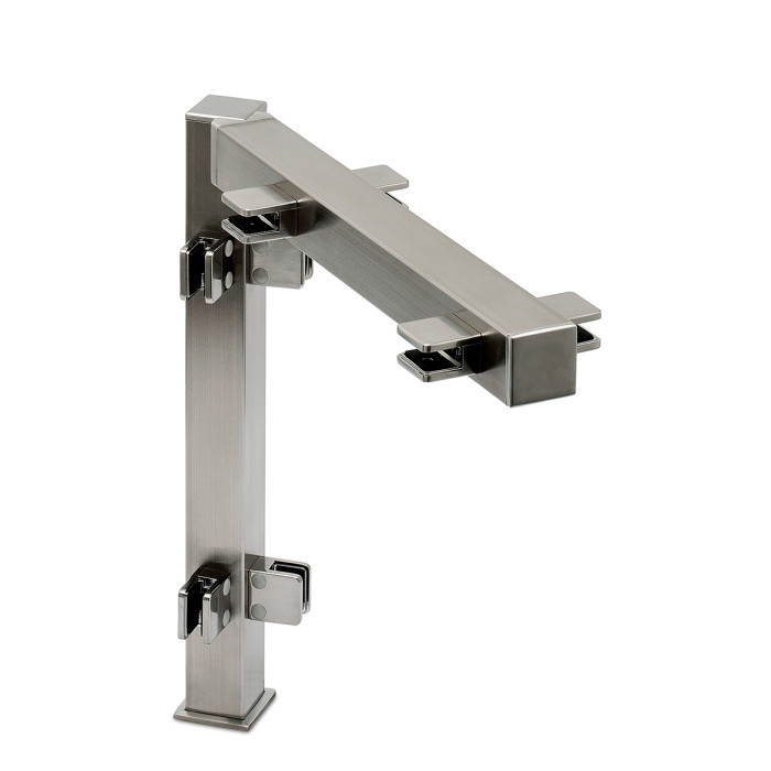 Post Alide 35 x 35 mm 90° hoekstaander zamak RVS look main product photo