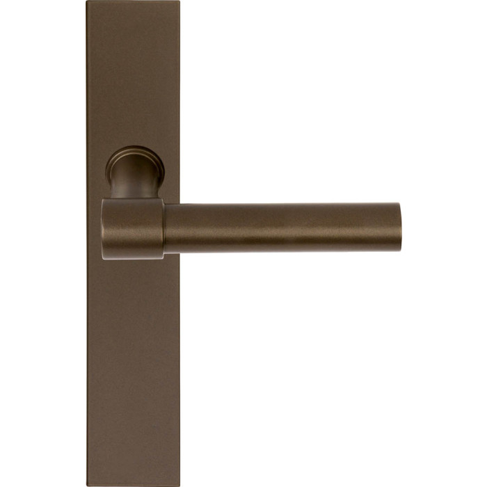 Deurkruk paar Piet Boon ONE PBL20XLP236SFC massief ongeveerd op schild blind brons main product photo