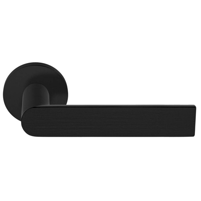 Deurkruk paar Piet Boon ARC PBA100-G geveerd op rozet PVD mat zwart RVS-304 main product photo