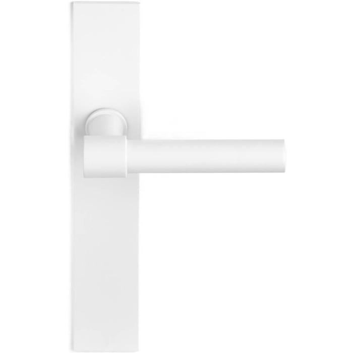 Deurkruk paar Piet Boon ONE PBL20XLP236SFC massief ongeveerd op schild blind wit RVS-304 main product photo