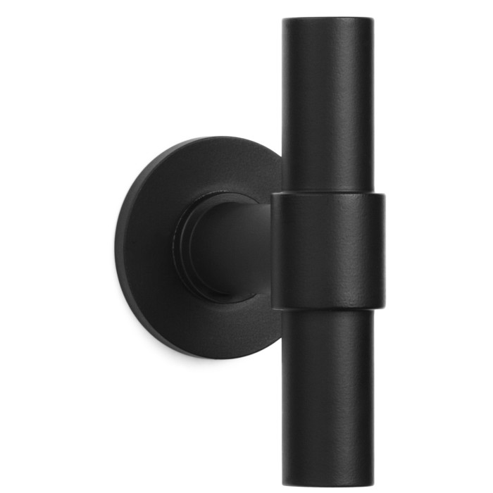 Voordeurknop Piet Boon ONE PBT100V massief voordeurknop vast op rozet mat zwart RVS-304 main product photo