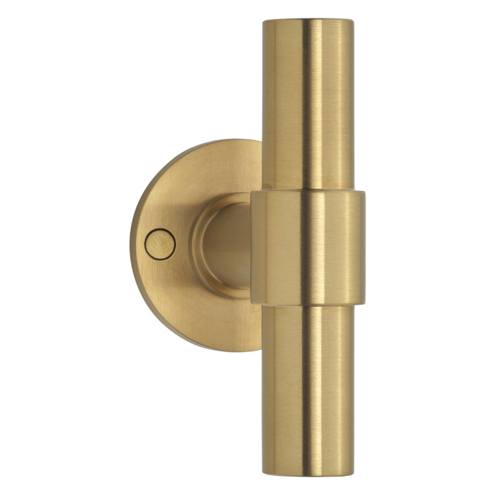 Deurkruk paar Piet Boon ONE PBT20/50 dubbel geveerd op rozet PVD mat goud RVS-304 main product photo