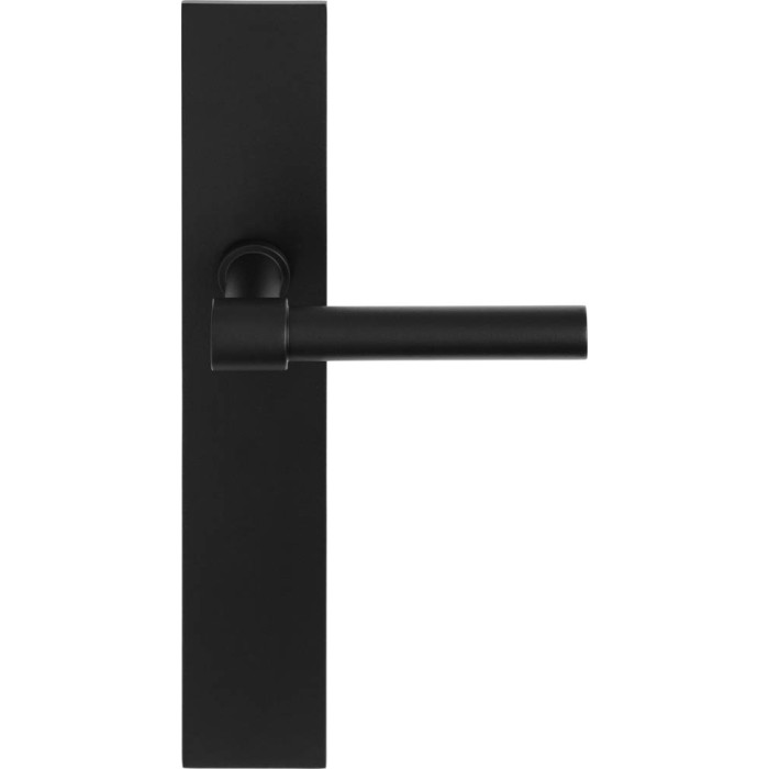 Deurkruk paar Piet Boon ONE PBL15P236SFC massief ongeveerd op schild blind mat zwart RVS-304 main product photo