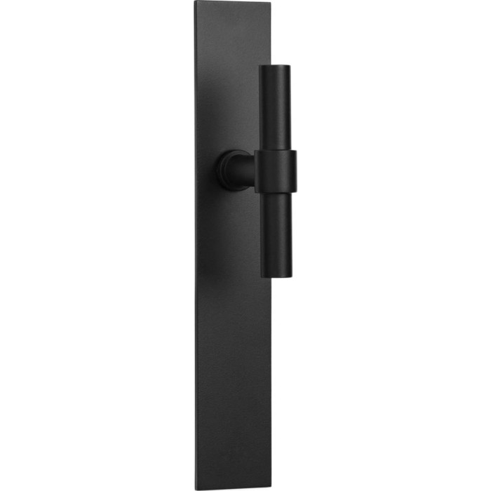 Deurkruk paar Piet Boon ONE PBT15P236SFC massief ongeveerd op schild blind mat zwart RVS-304 main product photo